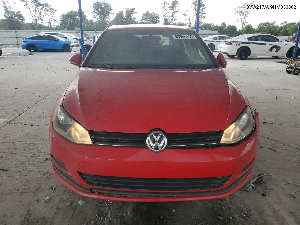 2017 Volkswagen Golf S VIN: 3VW217AU9HM053382 Lot: 65600755