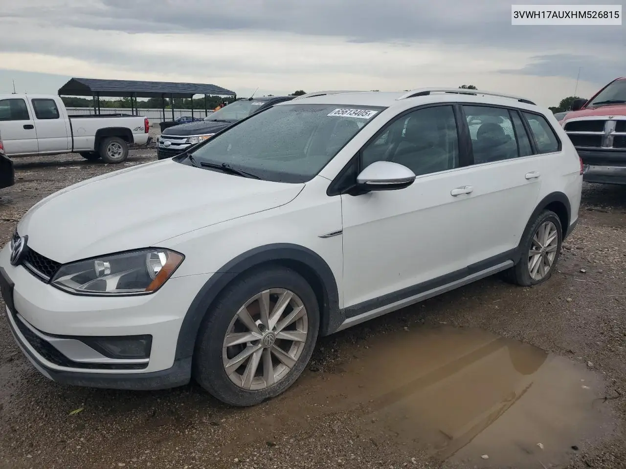 2017 Volkswagen Golf Alltrack S VIN: 3VWH17AUXHM526815 Lot: 65613405