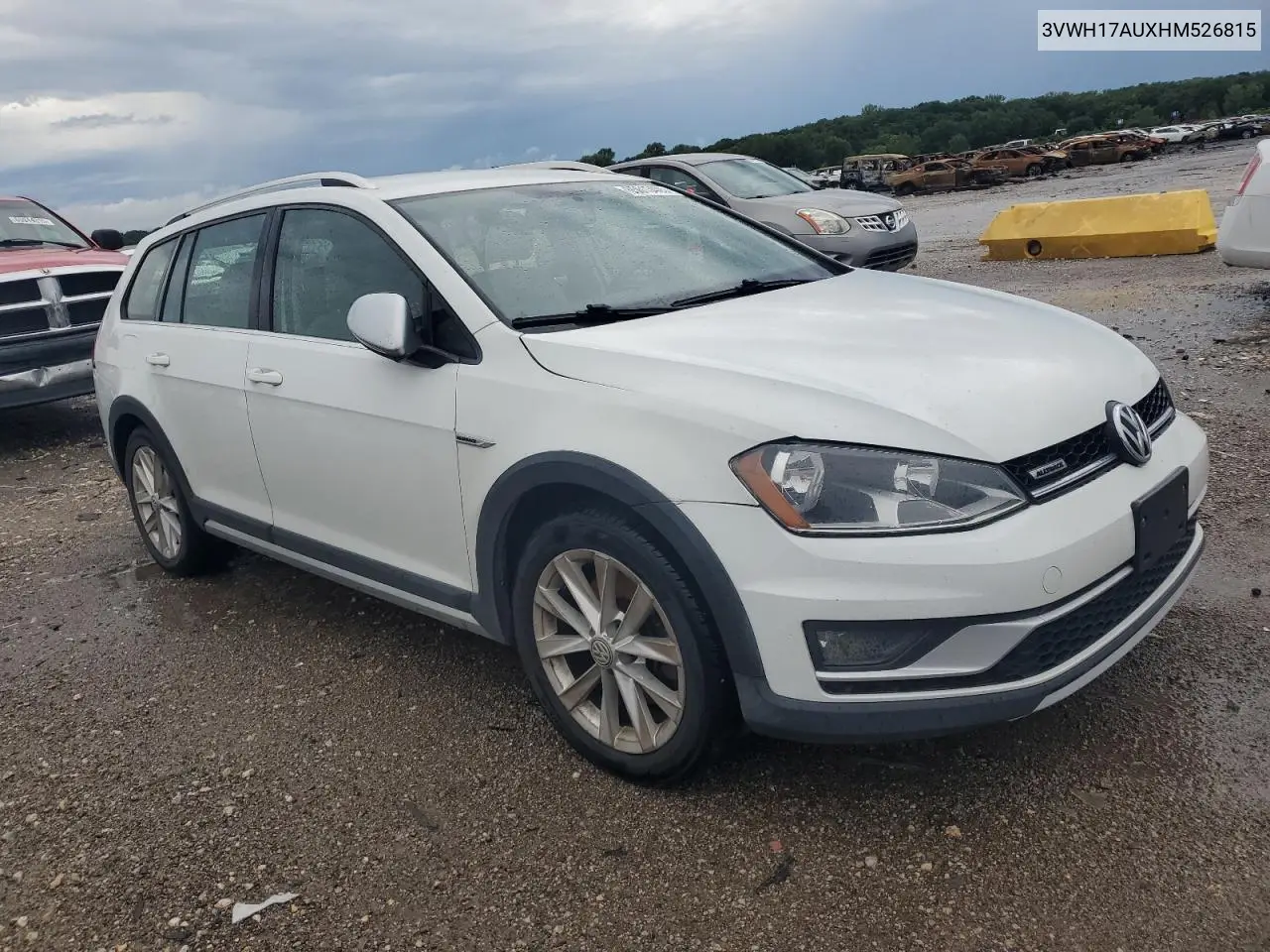 2017 Volkswagen Golf Alltrack S VIN: 3VWH17AUXHM526815 Lot: 65613405