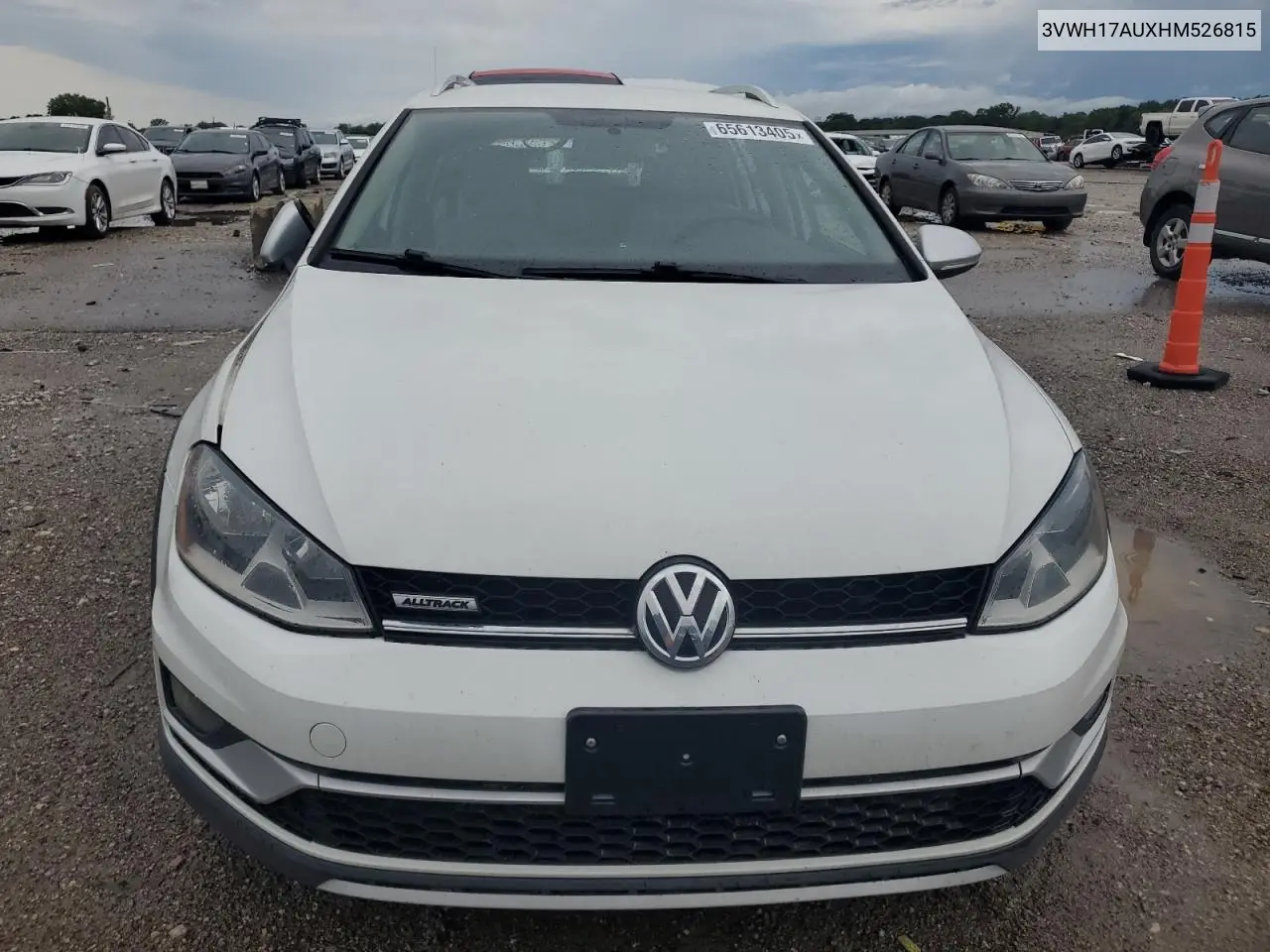 2017 Volkswagen Golf Alltrack S VIN: 3VWH17AUXHM526815 Lot: 65613405