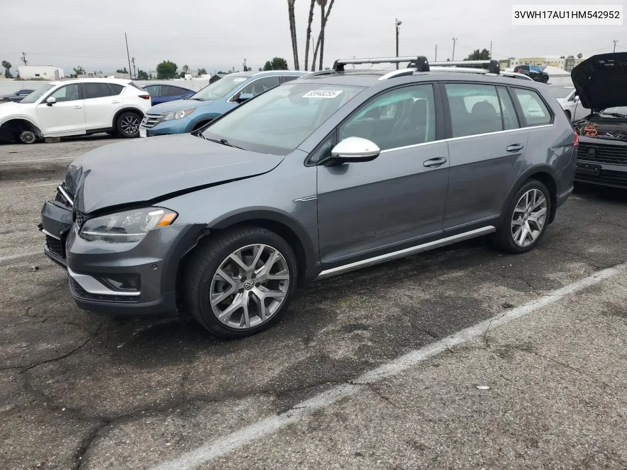 3vwh17au1hm542952 3VWH17AU1HM542952 2017 Volkswagen Golf Alltrack S