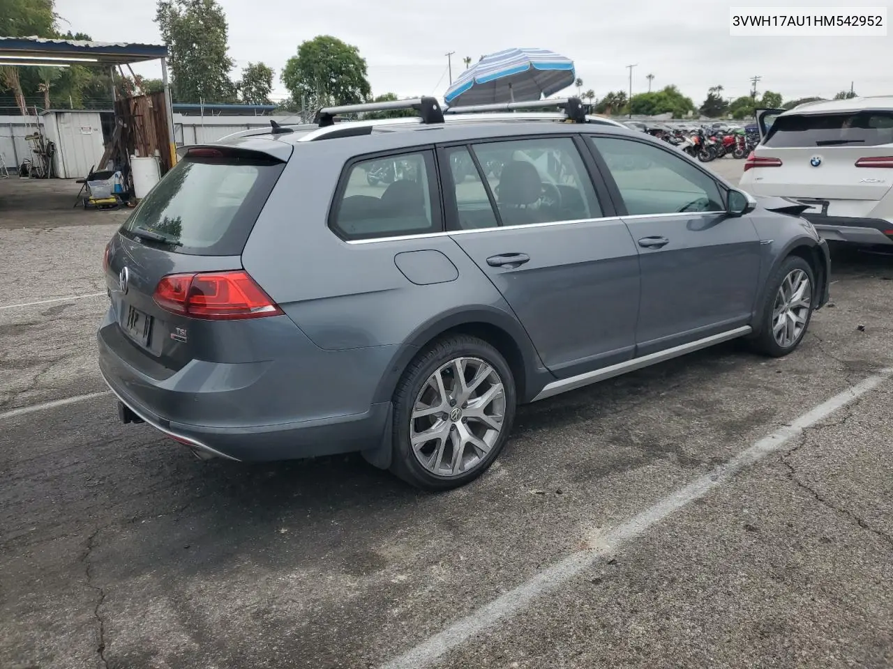 3vwh17au1hm542952 3VWH17AU1HM542952 2017 Volkswagen Golf Alltrack S