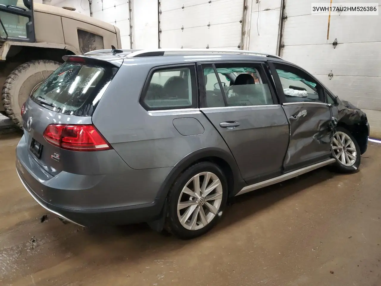 2017 Volkswagen Golf Alltrack S VIN: 3VWH17AU2HM526386 Lot: 85910344