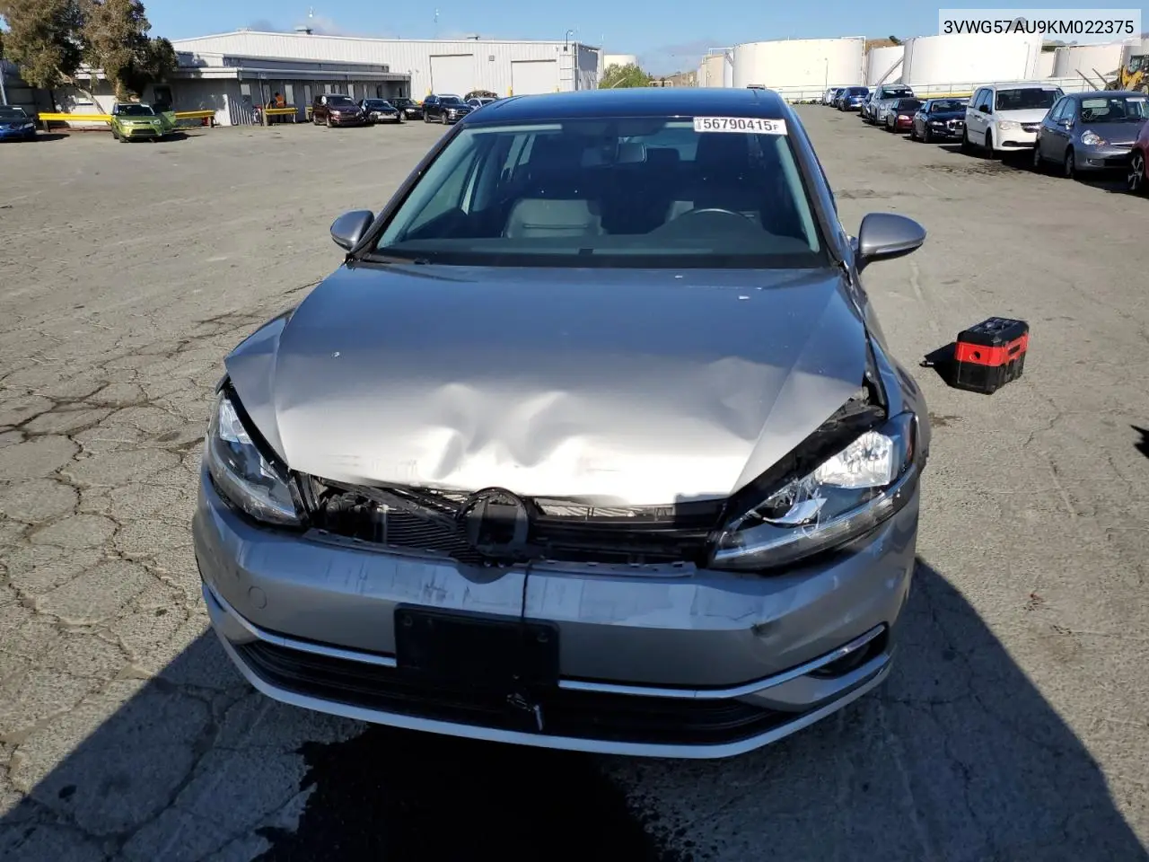 2019 Volkswagen Golf S VIN: 3VWG57AU9KM022375 Lot: 56790415