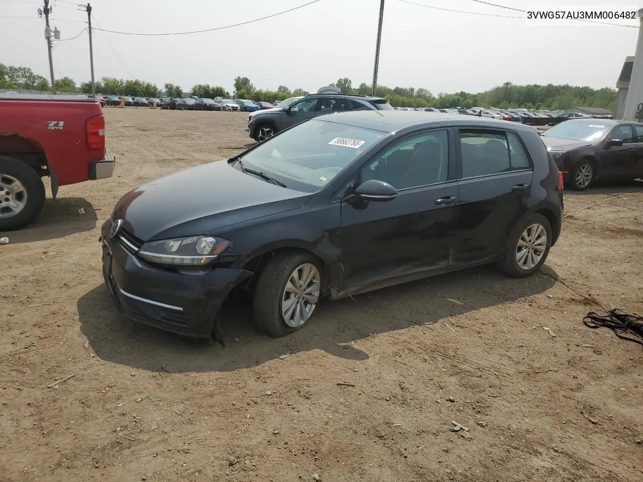 2021 Volkswagen Golf VIN: 3VWG57AU3MM006482 Lot: 58663765