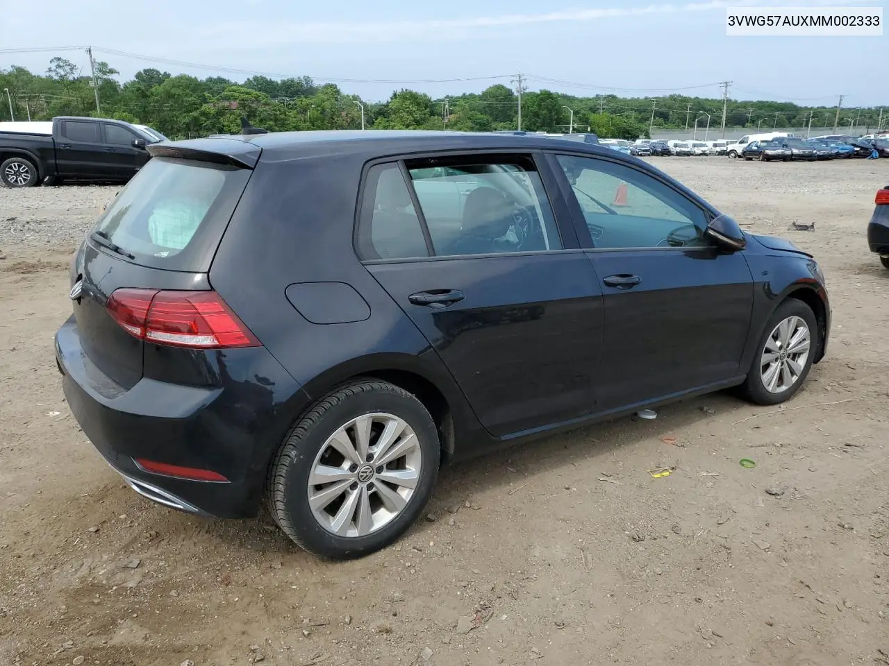 2021 Volkswagen Golf VIN: 3VWG57AUXMM002333 Lot: 60300575