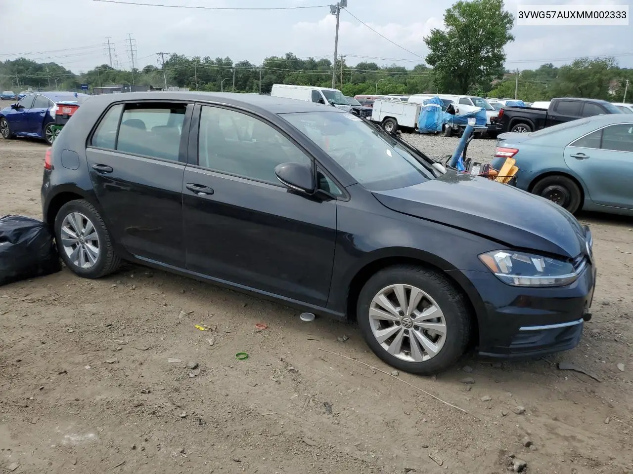 2021 Volkswagen Golf VIN: 3VWG57AUXMM002333 Lot: 60300575