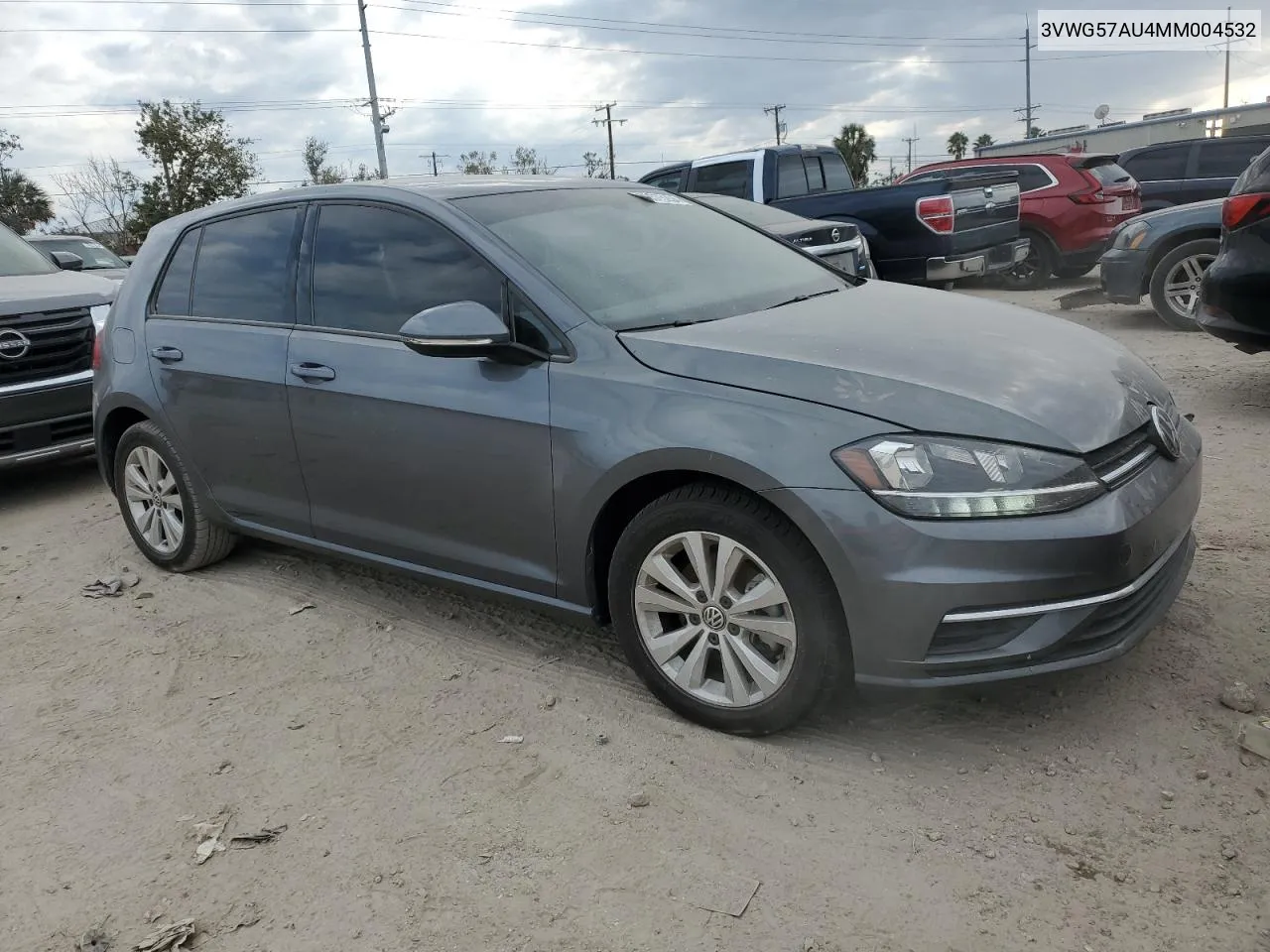2021 Volkswagen Golf VIN: 3VWG57AU4MM004532 Lot: 76575204