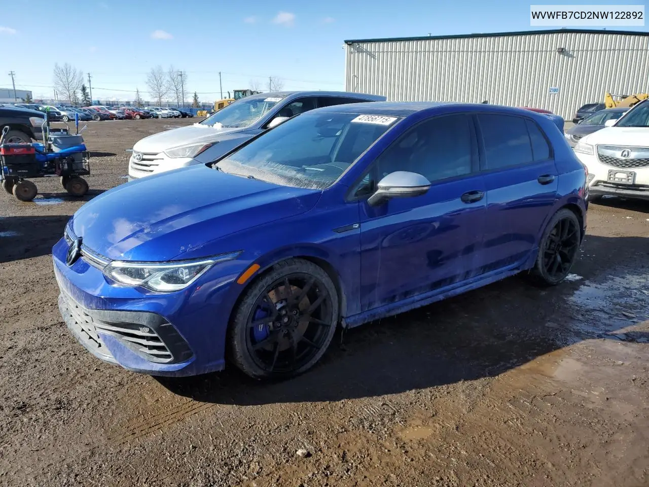 2022 Volkswagen Golf R VIN: WVWFB7CD2NW122892 Lot: 47856715
