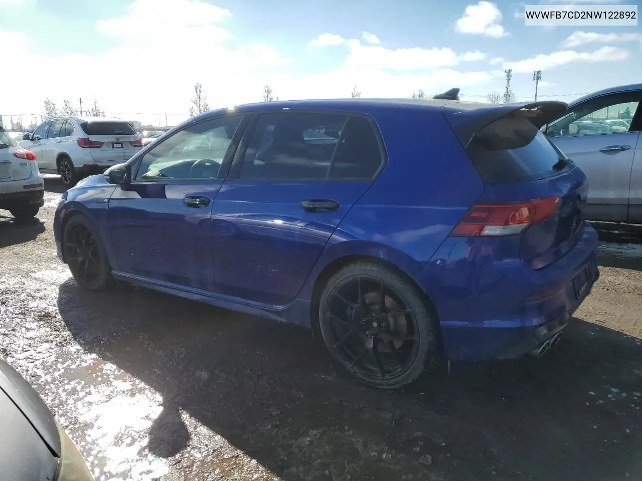 2022 Volkswagen Golf R VIN: WVWFB7CD2NW122892 Lot: 47856715