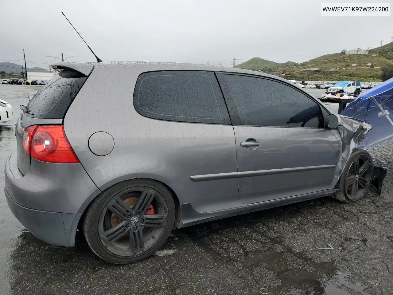 2007 Volkswagen New Gti VIN: WVWEV71K97W224200 Lot: 49146895