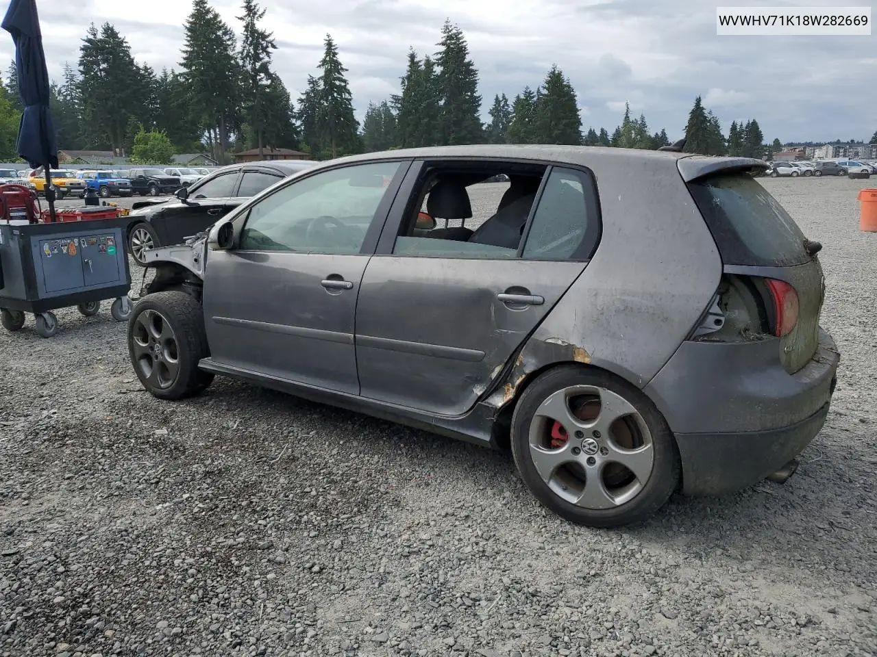 2008 Volkswagen Gti VIN: WVWHV71K18W282669 Lot: 59244295