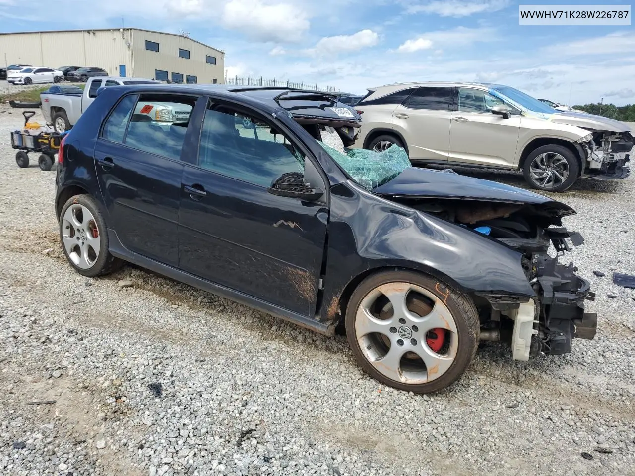 2008 Volkswagen Gti VIN: WVWHV71K28W226787 Lot: 61504145