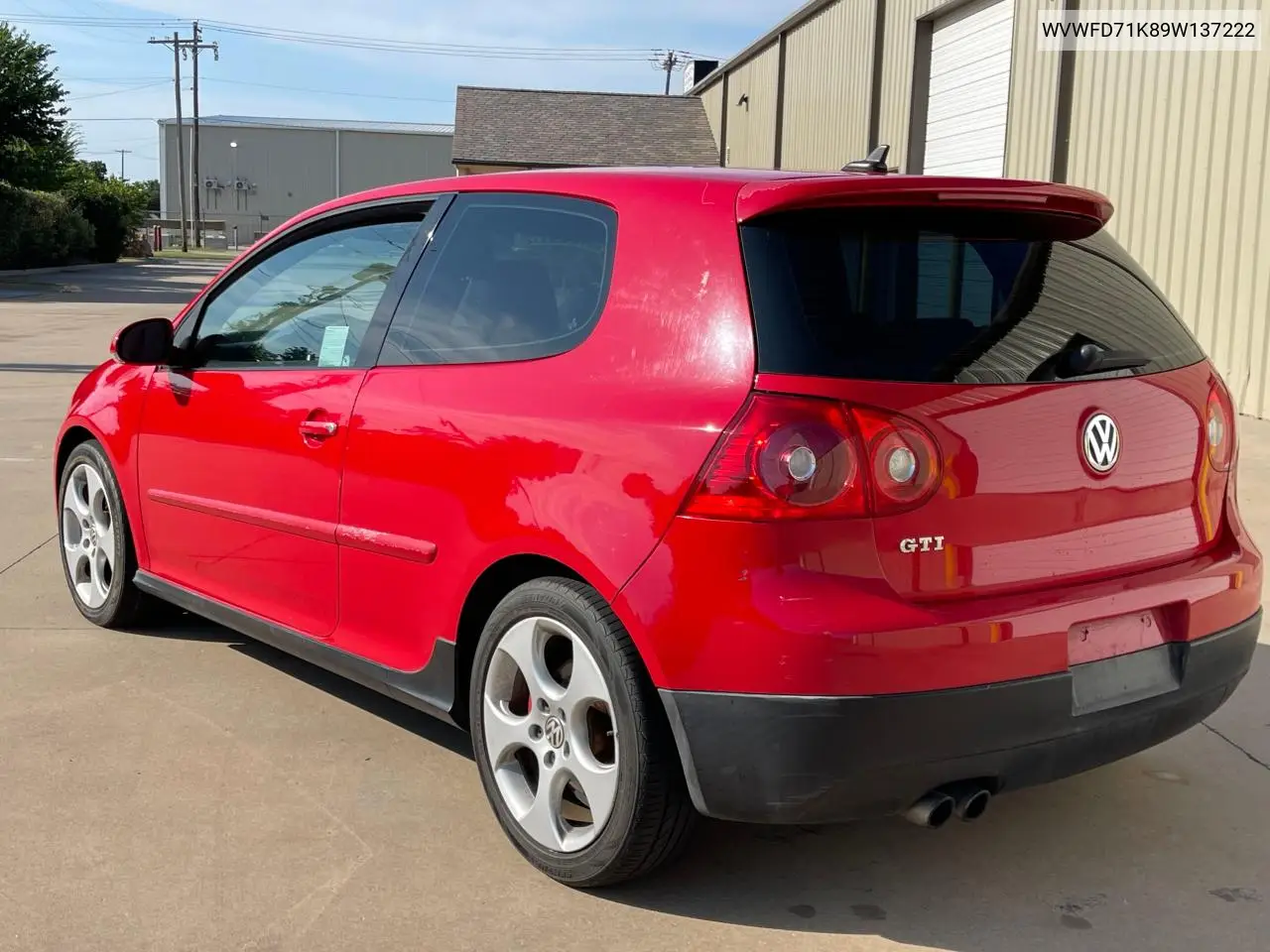 2009 Volkswagen Gti VIN: WVWFD71K89W137222 Lot: 64003525