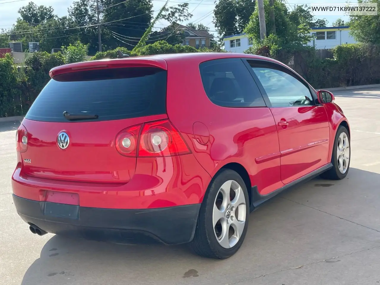 2009 Volkswagen Gti VIN: WVWFD71K89W137222 Lot: 64003525