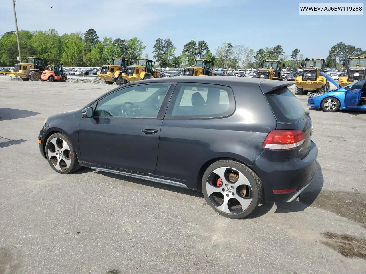 2011 Volkswagen Gti VIN: WVWEV7AJ6BW119288 Lot: 52587255