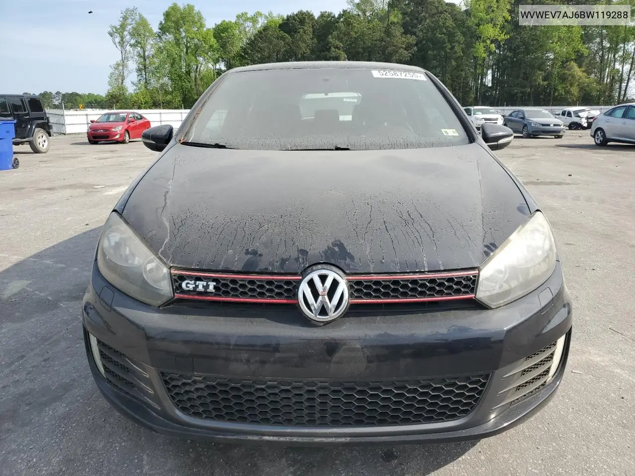 2011 Volkswagen Gti VIN: WVWEV7AJ6BW119288 Lot: 52587255