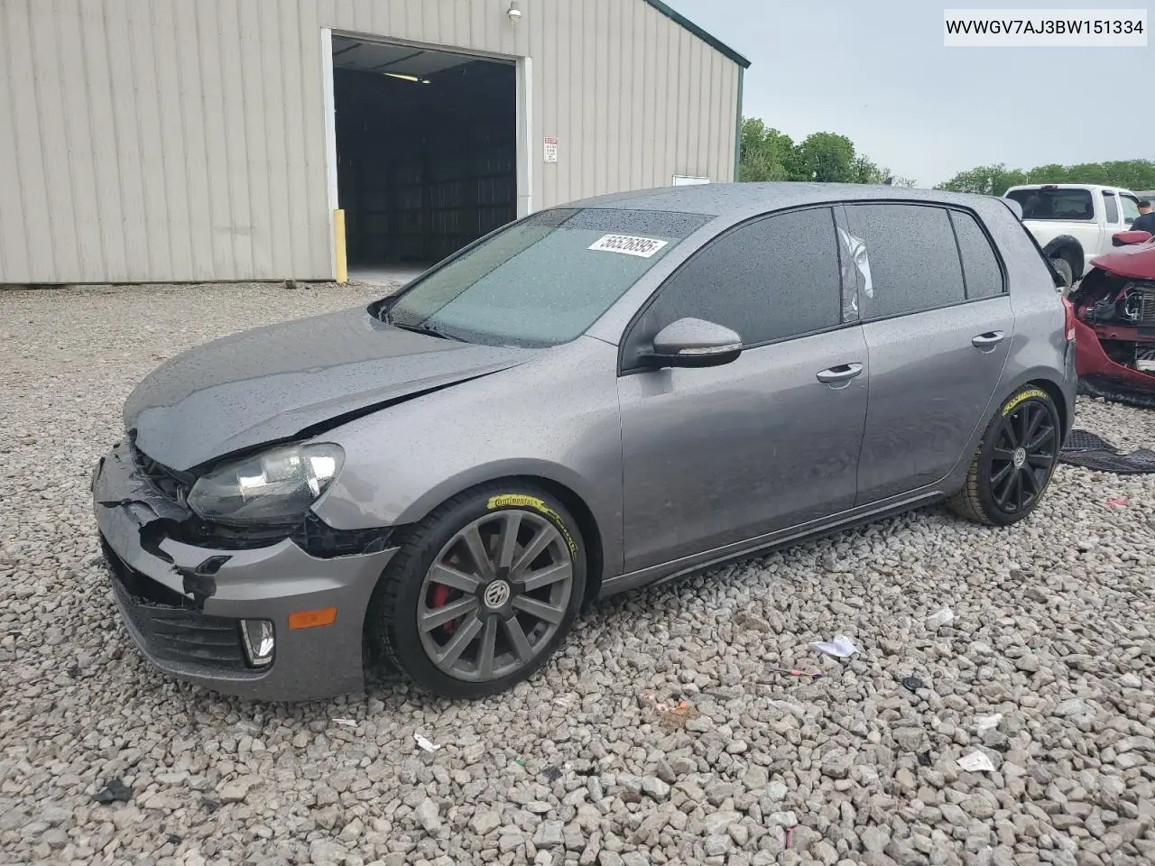 2011 Volkswagen Gti VIN: WVWGV7AJ3BW151334 Lot: 56526895