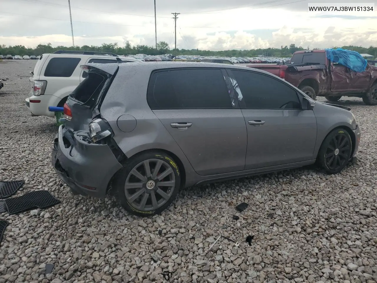2011 Volkswagen Gti VIN: WVWGV7AJ3BW151334 Lot: 56526895