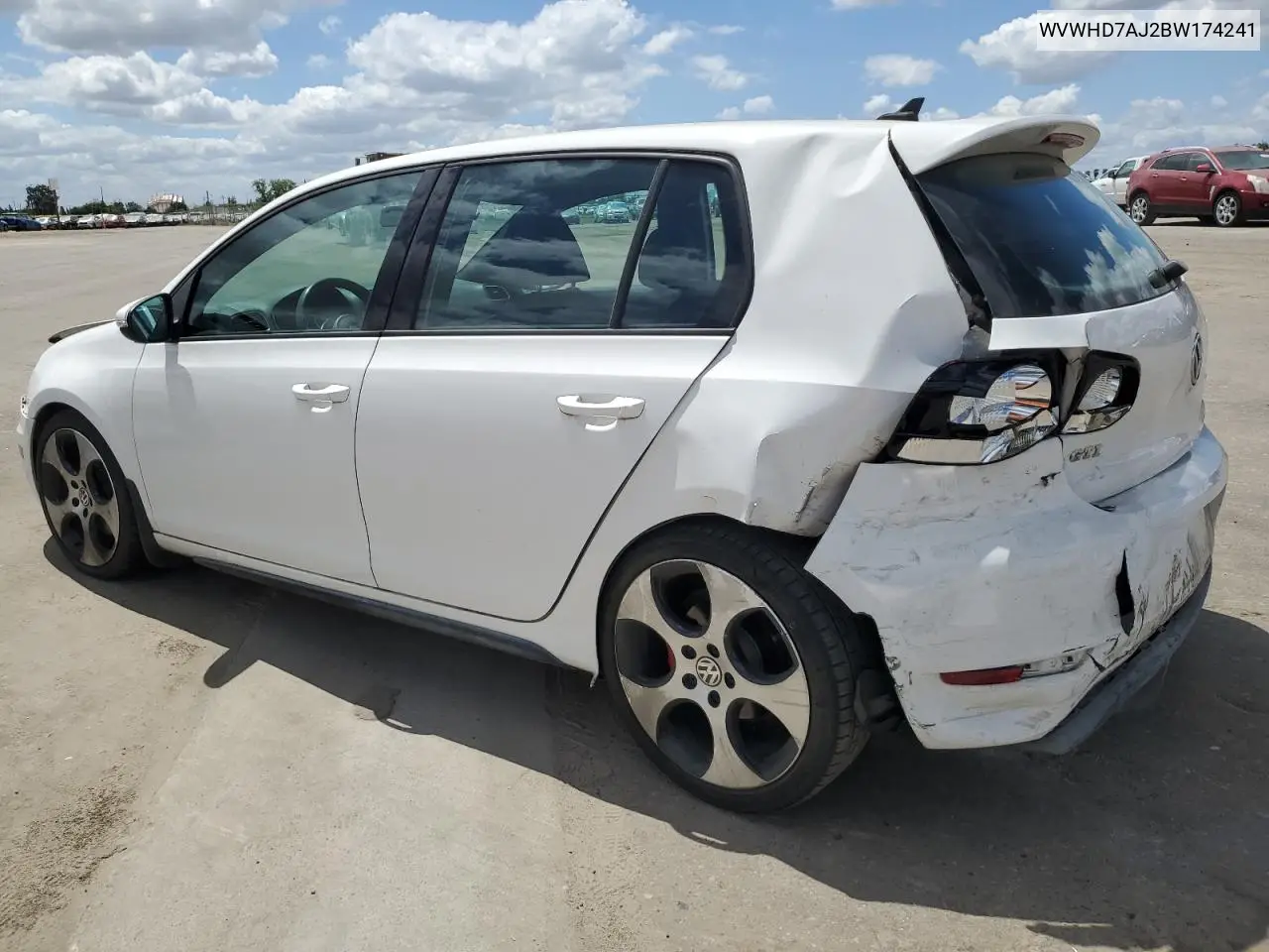 2011 Volkswagen Gti VIN: WVWHD7AJ2BW174241 Lot: 56940305