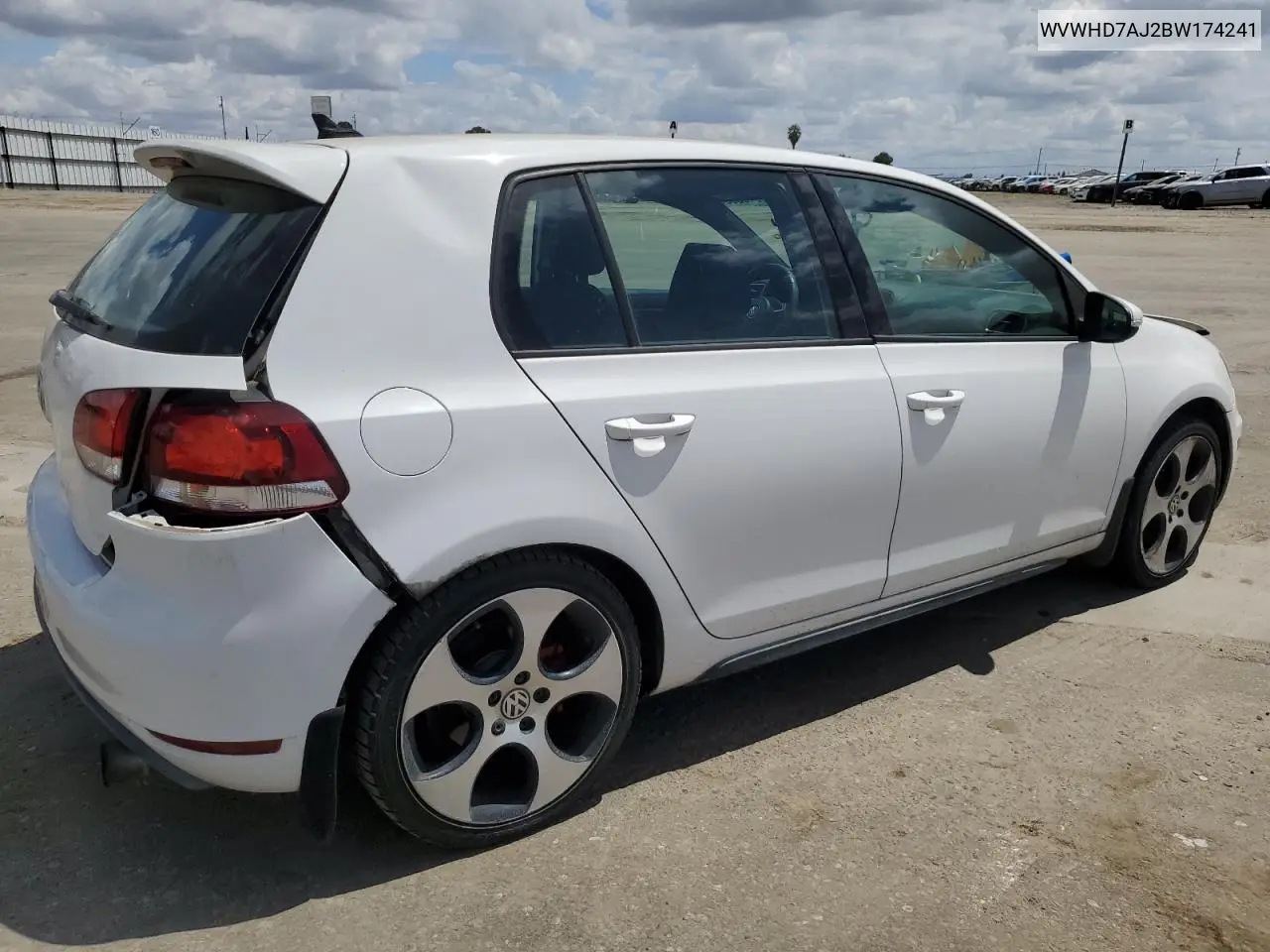2011 Volkswagen Gti VIN: WVWHD7AJ2BW174241 Lot: 56940305