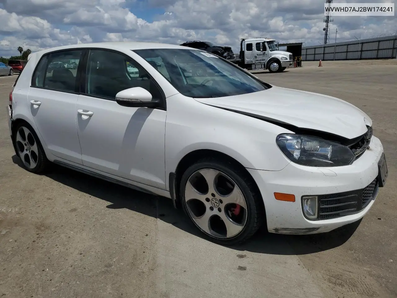 2011 Volkswagen Gti VIN: WVWHD7AJ2BW174241 Lot: 56940305