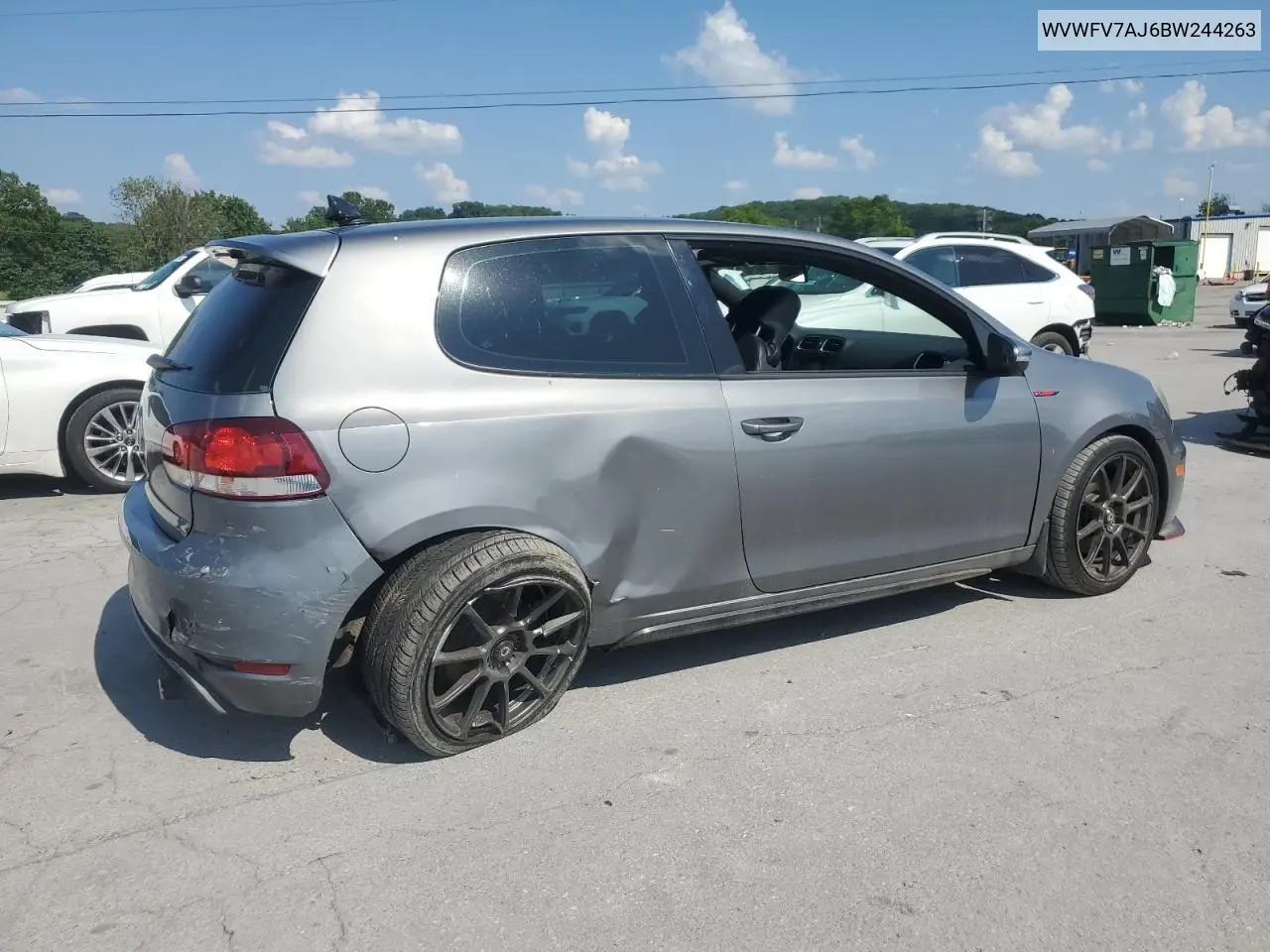 2011 Volkswagen Gti VIN: WVWFV7AJ6BW244263 Lot: 62412255