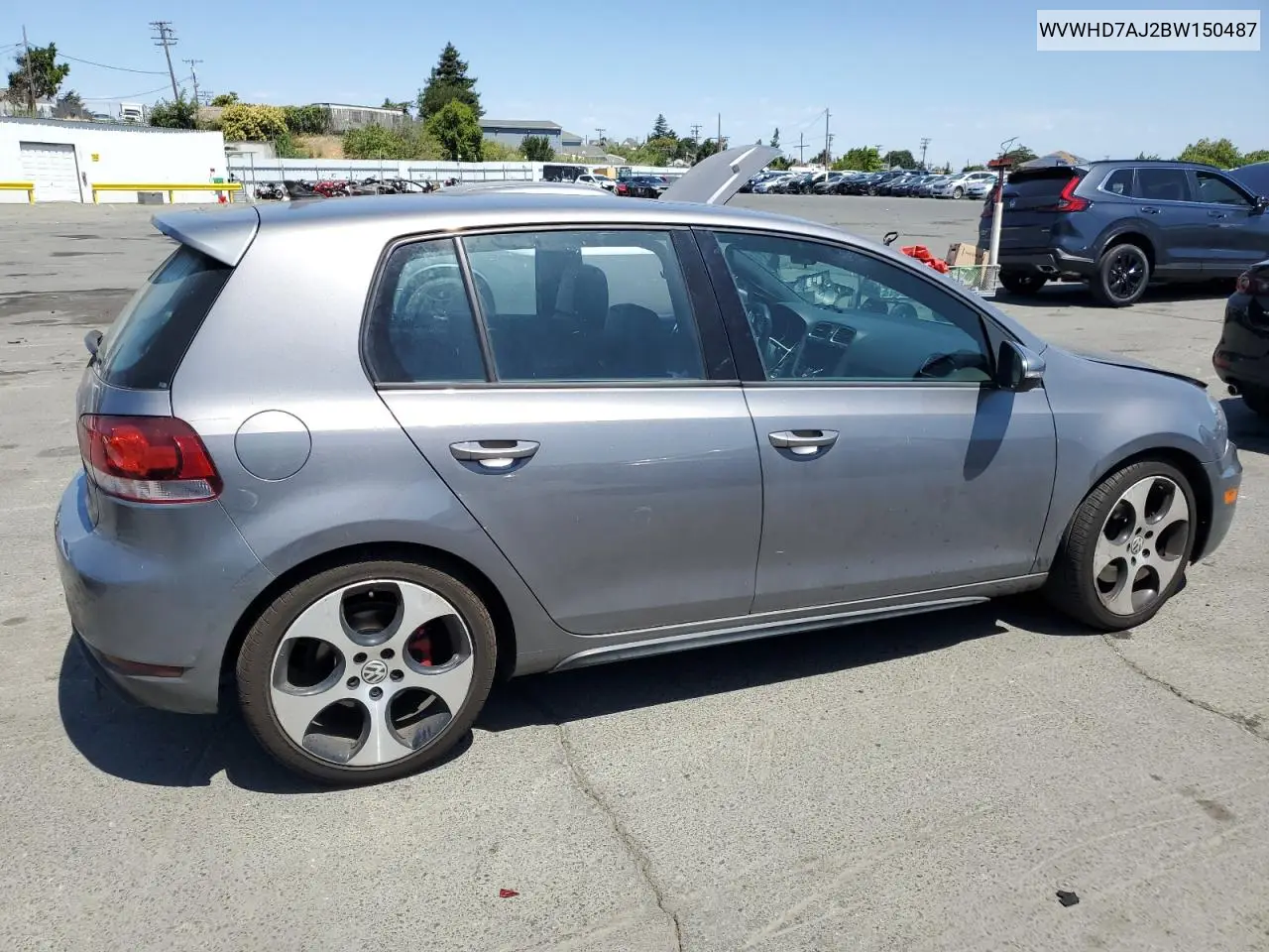 2011 Volkswagen Gti VIN: WVWHD7AJ2BW150487 Lot: 63340005
