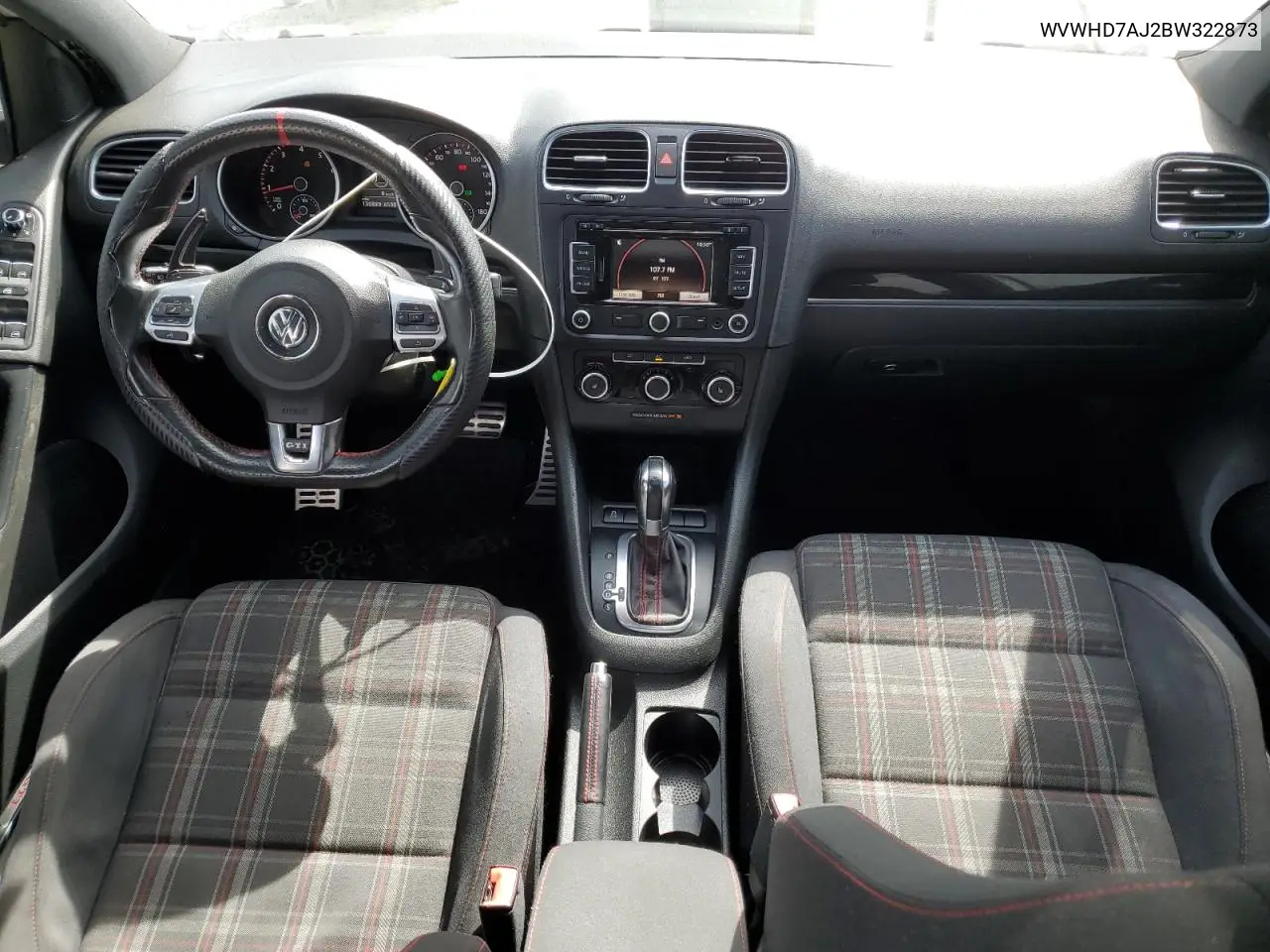 2011 Volkswagen Gti VIN: WVWHD7AJ2BW322873 Lot: 65606525