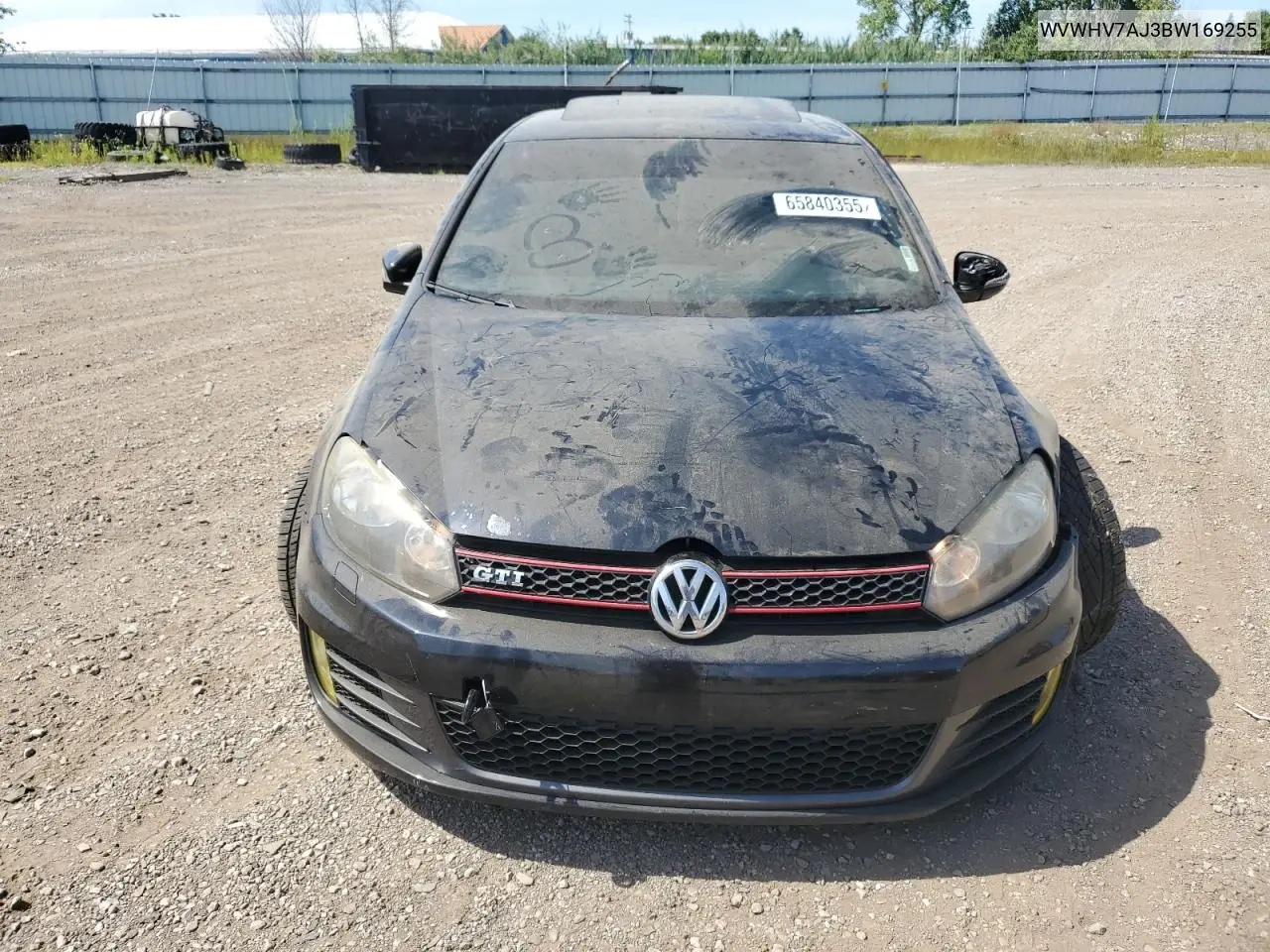 2011 Volkswagen Gti VIN: WVWHV7AJ3BW169255 Lot: 65840355
