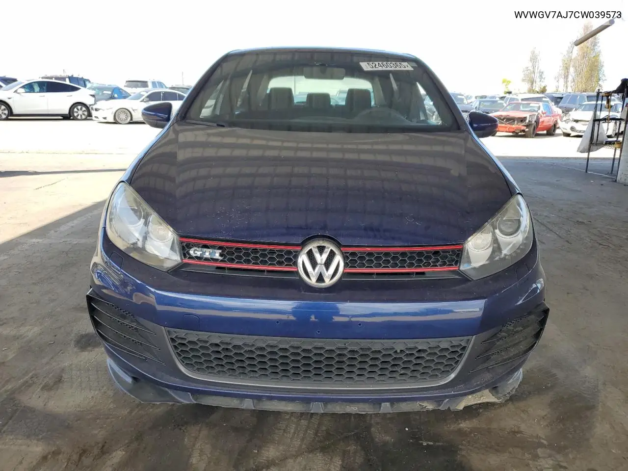 2012 Volkswagen Gti VIN: WVWGV7AJ7CW039573 Lot: 52460365