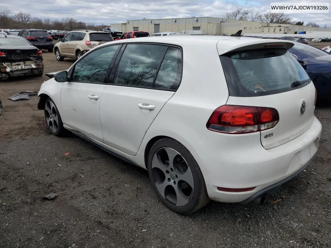 2012 Volkswagen Gti VIN: WVWHV7AJ0CW193286 Lot: 53337005