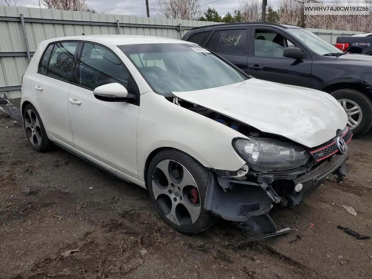 2012 Volkswagen Gti VIN: WVWHV7AJ0CW193286 Lot: 53337005