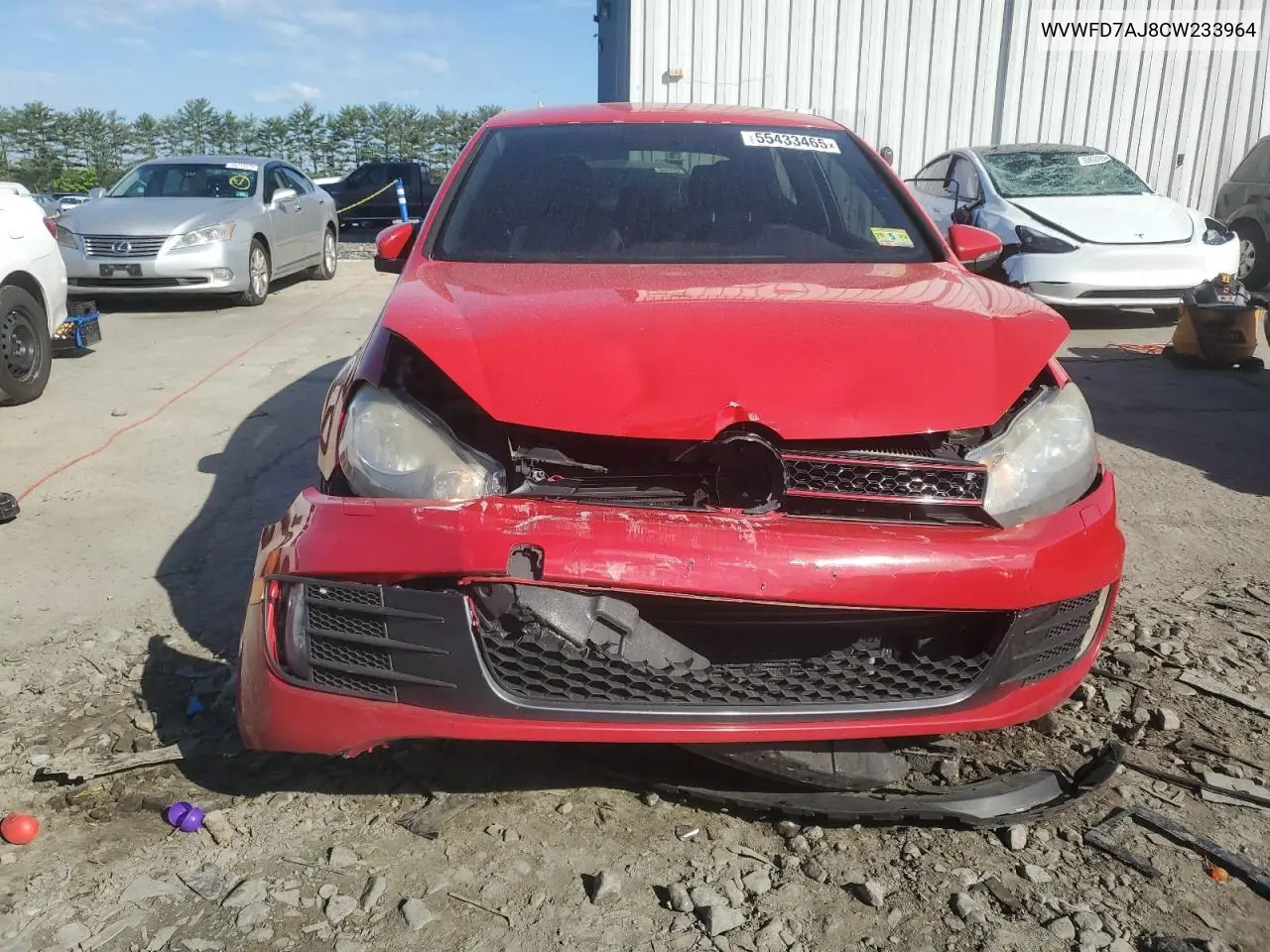 2012 Volkswagen Gti VIN: WVWFD7AJ8CW233964 Lot: 55433465