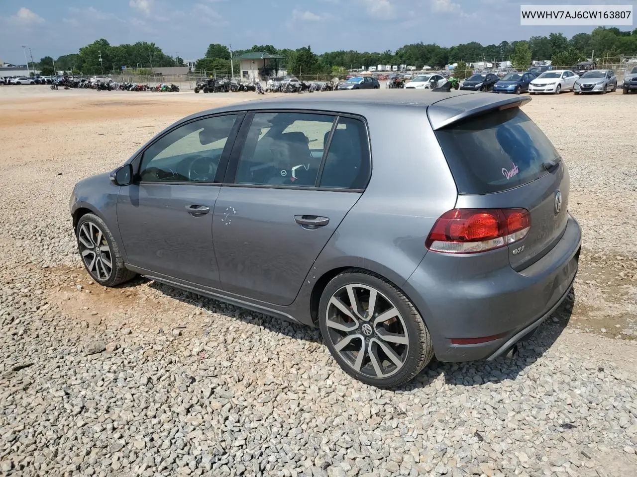 2012 Volkswagen Gti VIN: WVWHV7AJ6CW163807 Lot: 60976145