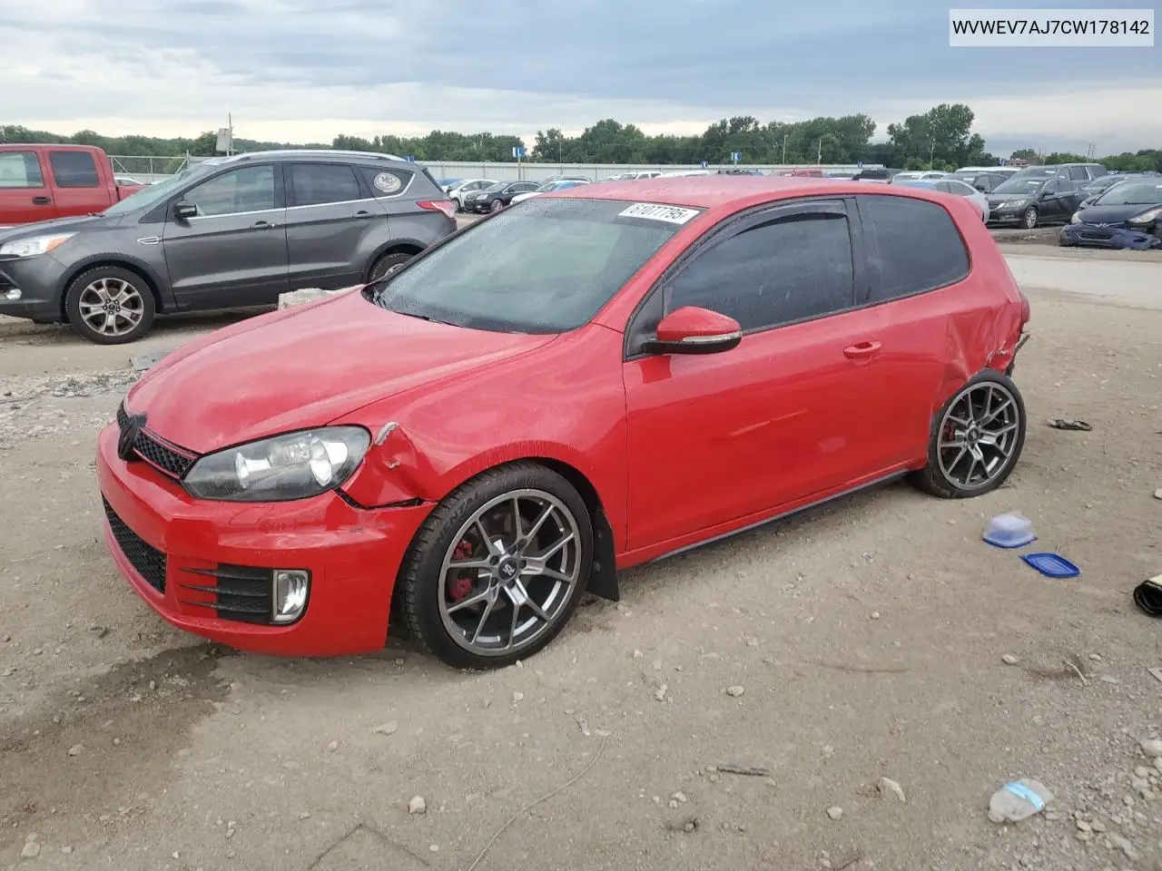 2012 Volkswagen Gti VIN: WVWEV7AJ7CW178142 Lot: 61077795