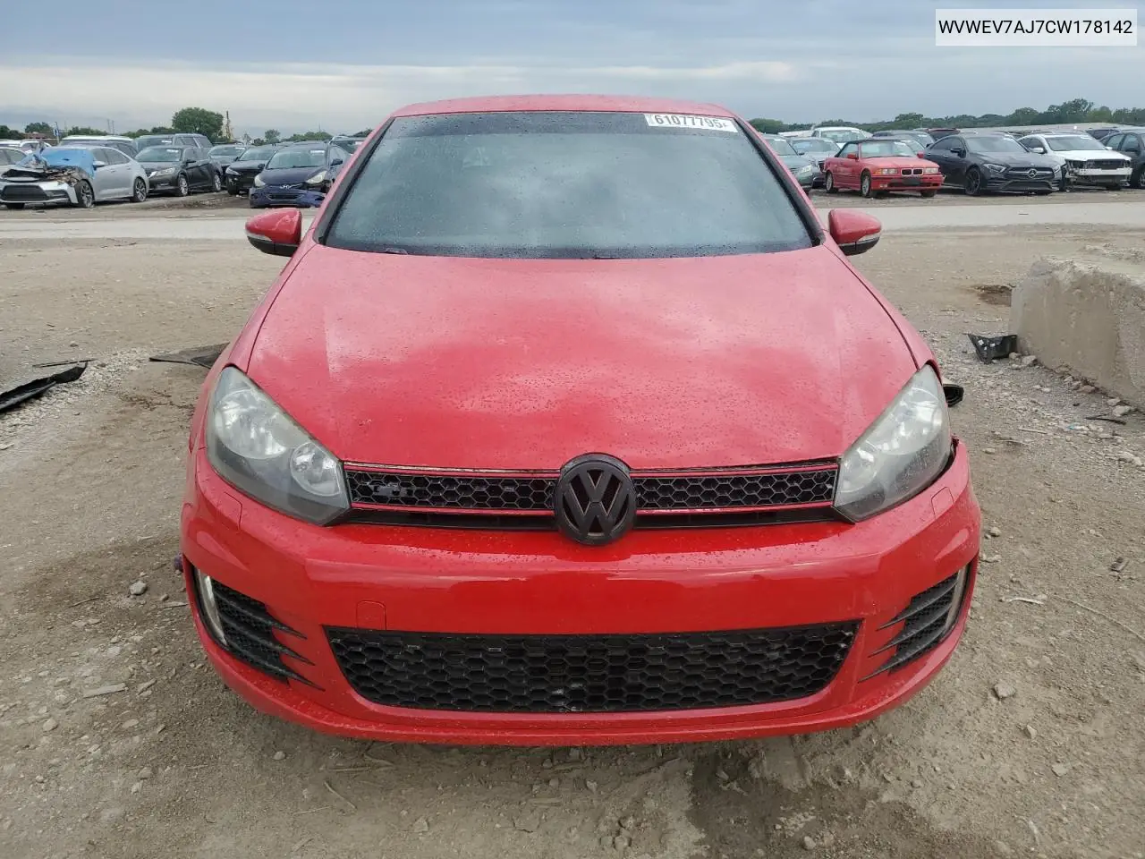 2012 Volkswagen Gti VIN: WVWEV7AJ7CW178142 Lot: 61077795