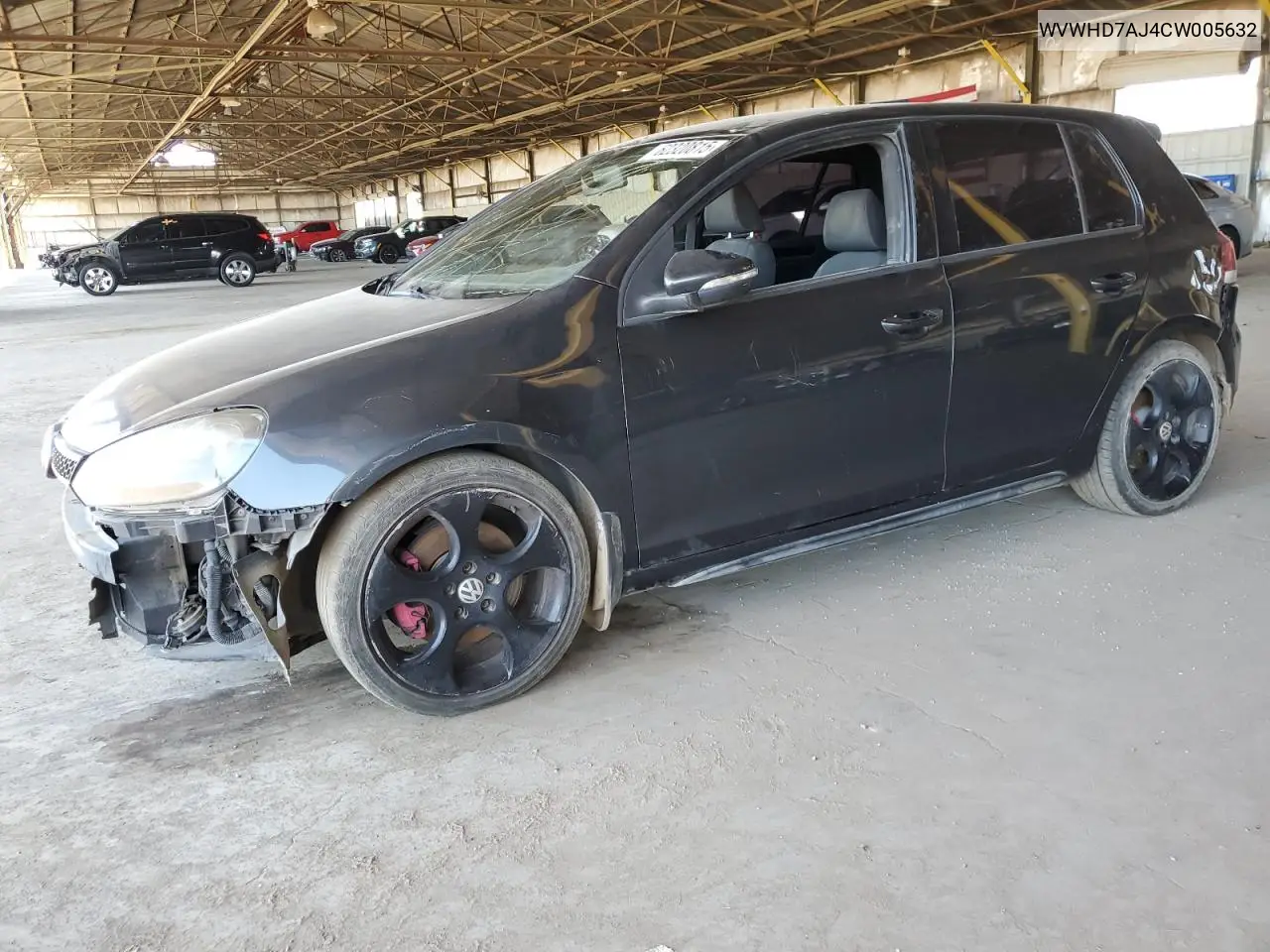 2012 Volkswagen Gti VIN: WVWHD7AJ4CW005632 Lot: 62320815