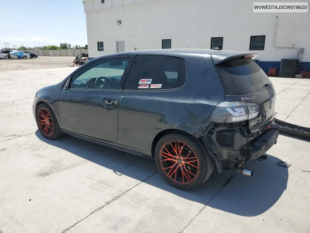 2012 Volkswagen Gti VIN: WVWED7AJ3CW018620 Lot: 62540895