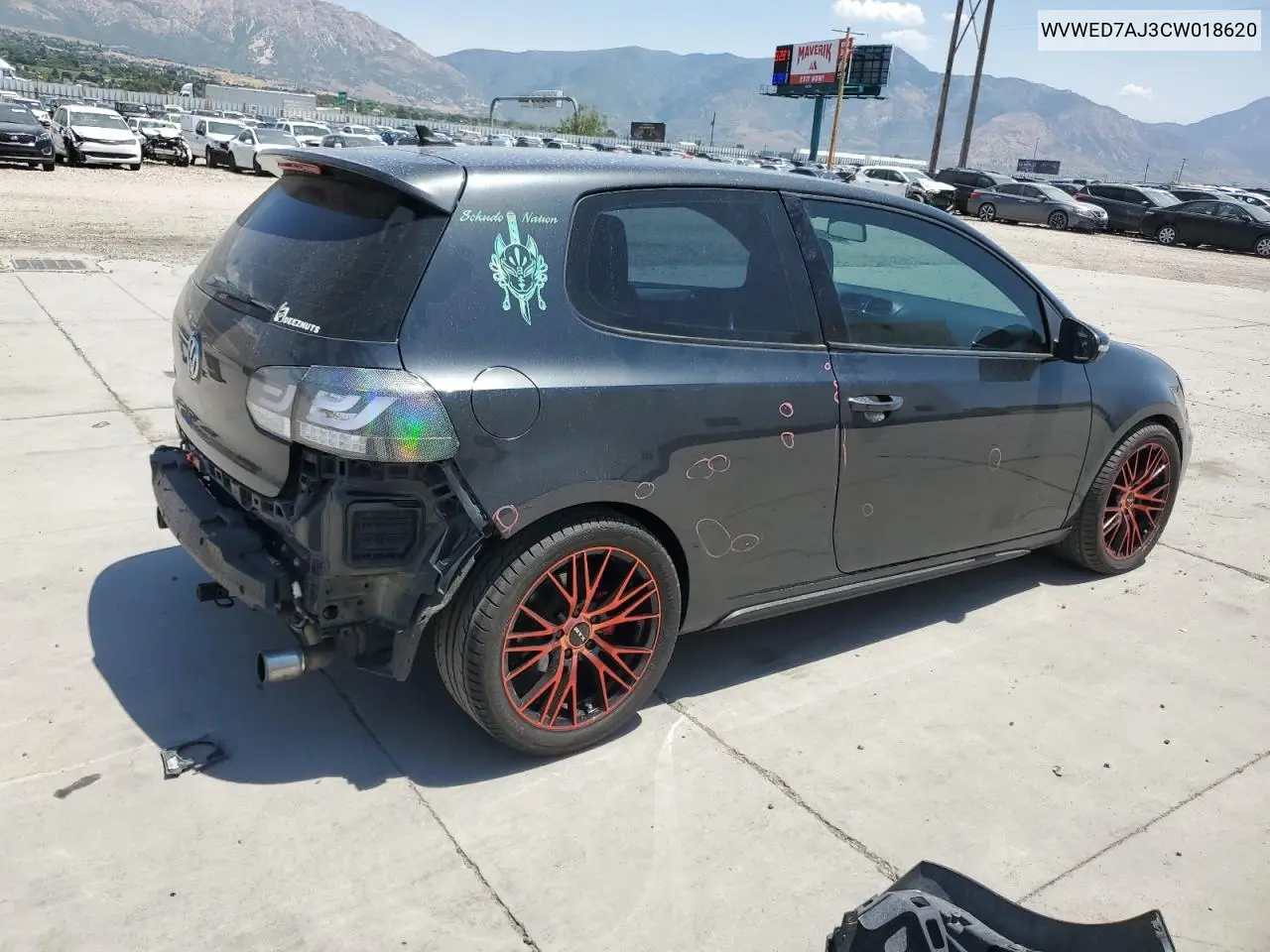 2012 Volkswagen Gti VIN: WVWED7AJ3CW018620 Lot: 62540895