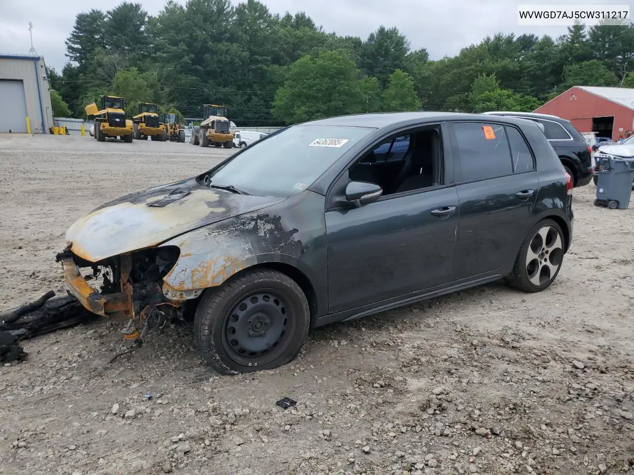 2012 Volkswagen Gti VIN: WVWGD7AJ5CW311217 Lot: 64362085