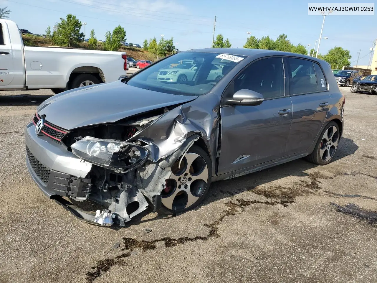 2012 Volkswagen Gti VIN: WVWHV7AJ3CW010253 Lot: 65416055