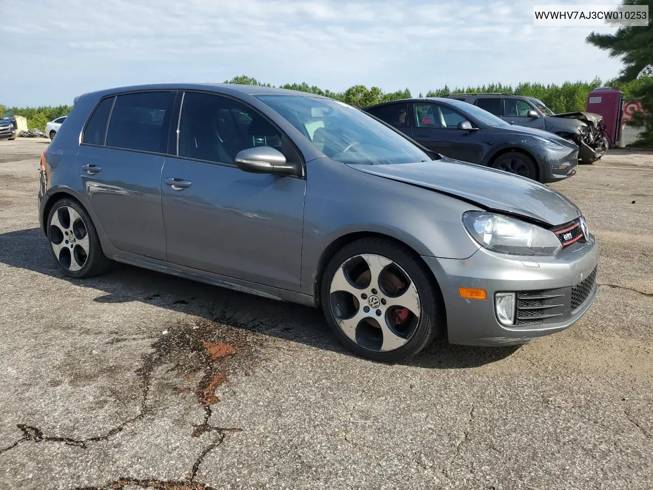 2012 Volkswagen Gti VIN: WVWHV7AJ3CW010253 Lot: 65416055