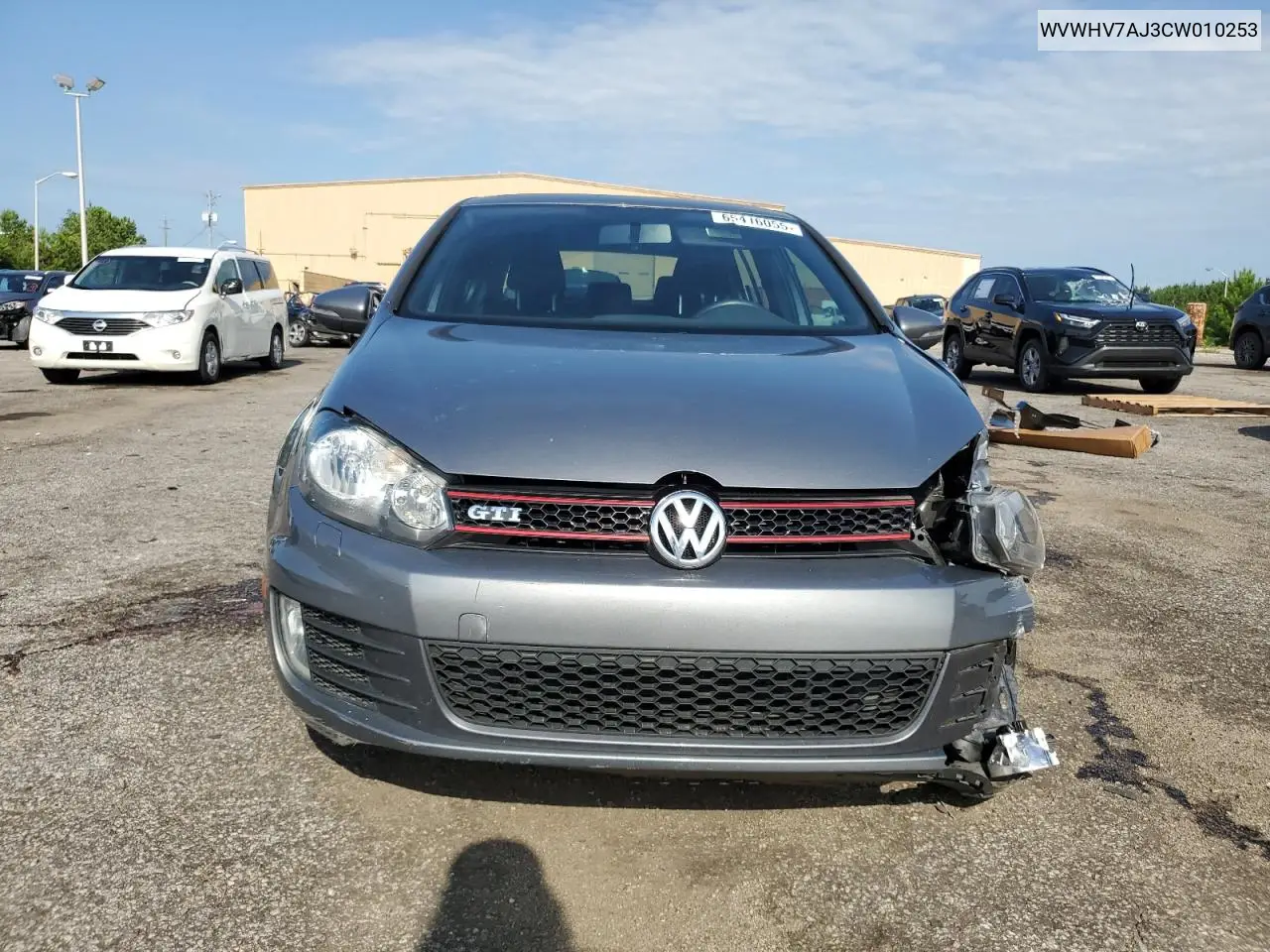 2012 Volkswagen Gti VIN: WVWHV7AJ3CW010253 Lot: 65416055