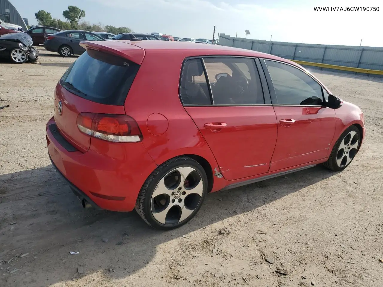 2012 Volkswagen Gti VIN: WVWHV7AJ6CW190750 Lot: 65778235