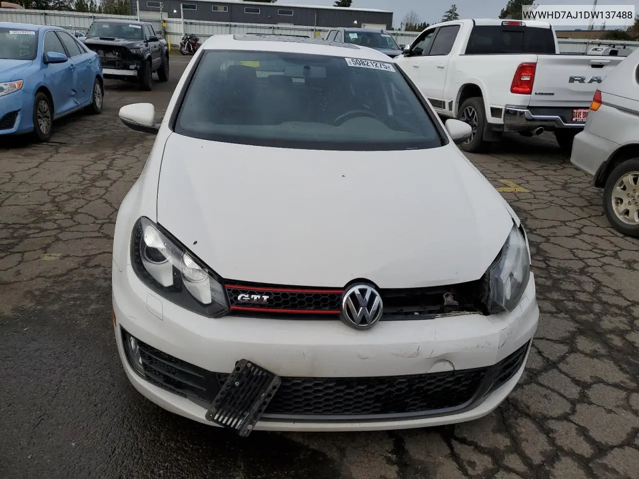 2013 Volkswagen Gti VIN: WVWHD7AJ1DW137488 Lot: 50821275