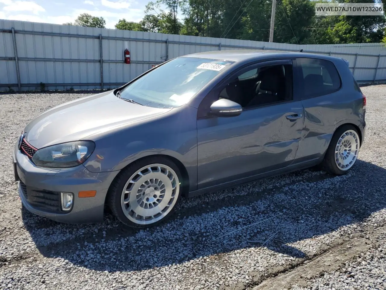 2013 Volkswagen Gti VIN: WVWED7AJ1DW123206 Lot: 53121935