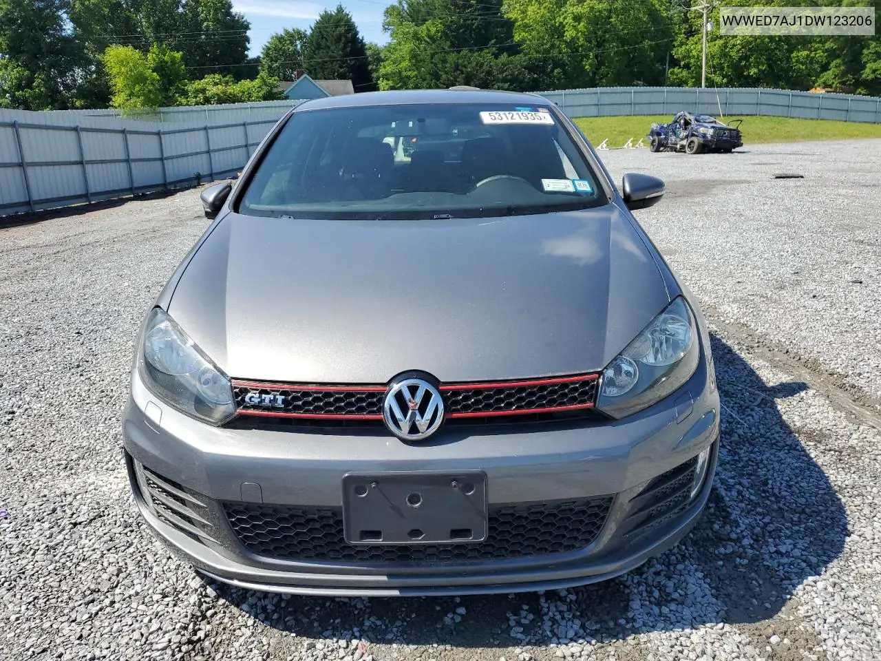 2013 Volkswagen Gti VIN: WVWED7AJ1DW123206 Lot: 53121935