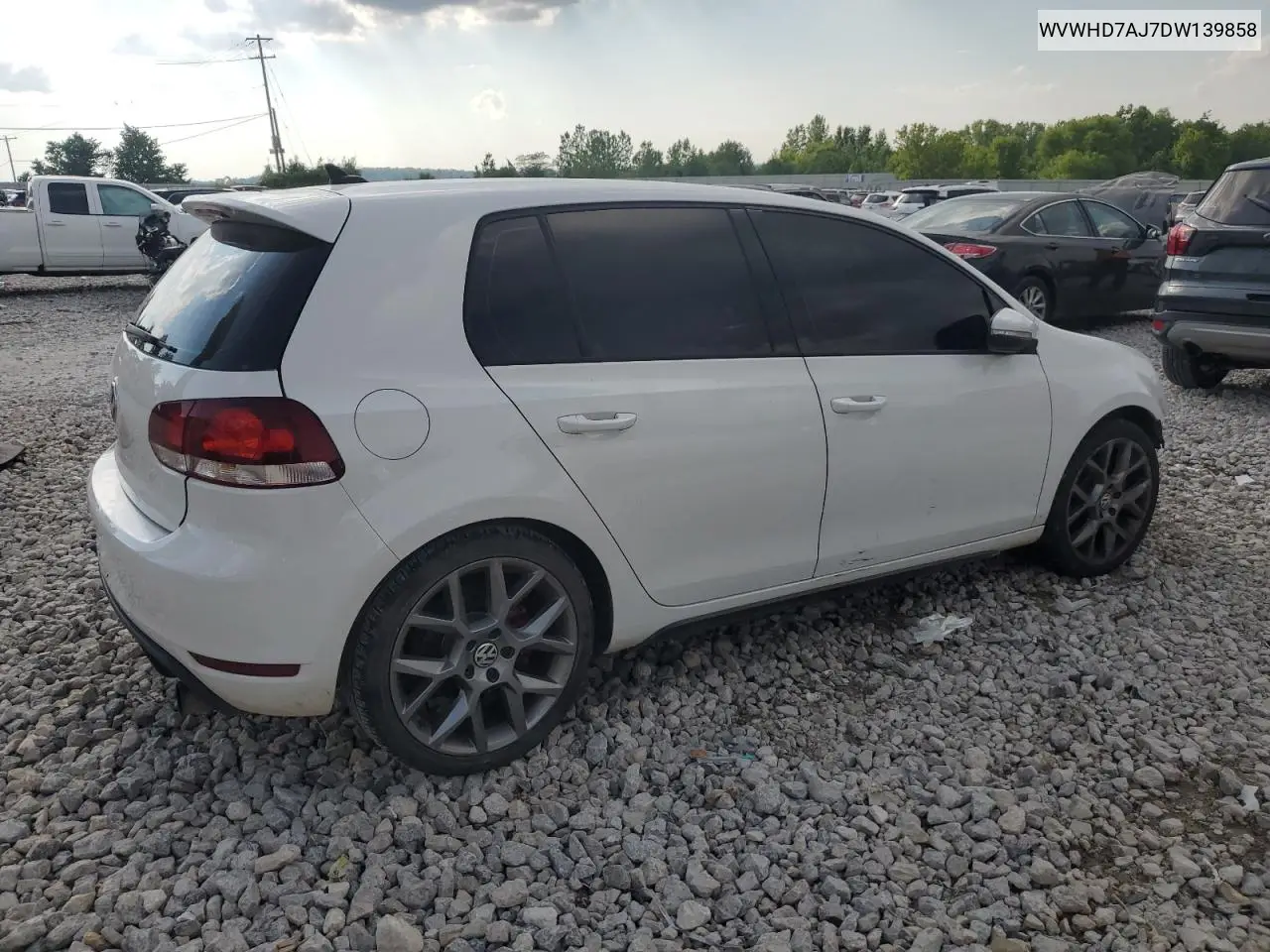 2013 Volkswagen Gti VIN: WVWHD7AJ7DW139858 Lot: 62318675