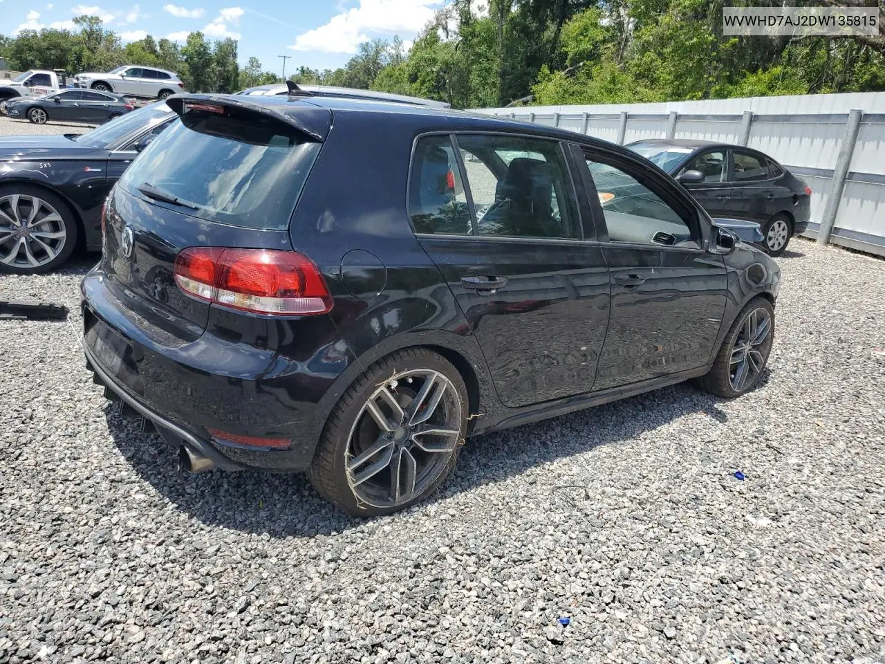 2013 Volkswagen Gti VIN: WVWHD7AJ2DW135815 Lot: 62497915